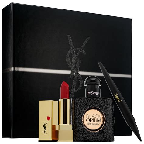 yves saint laurent black opium edt 50ml christmas gift set|Black Opium gift set sale.